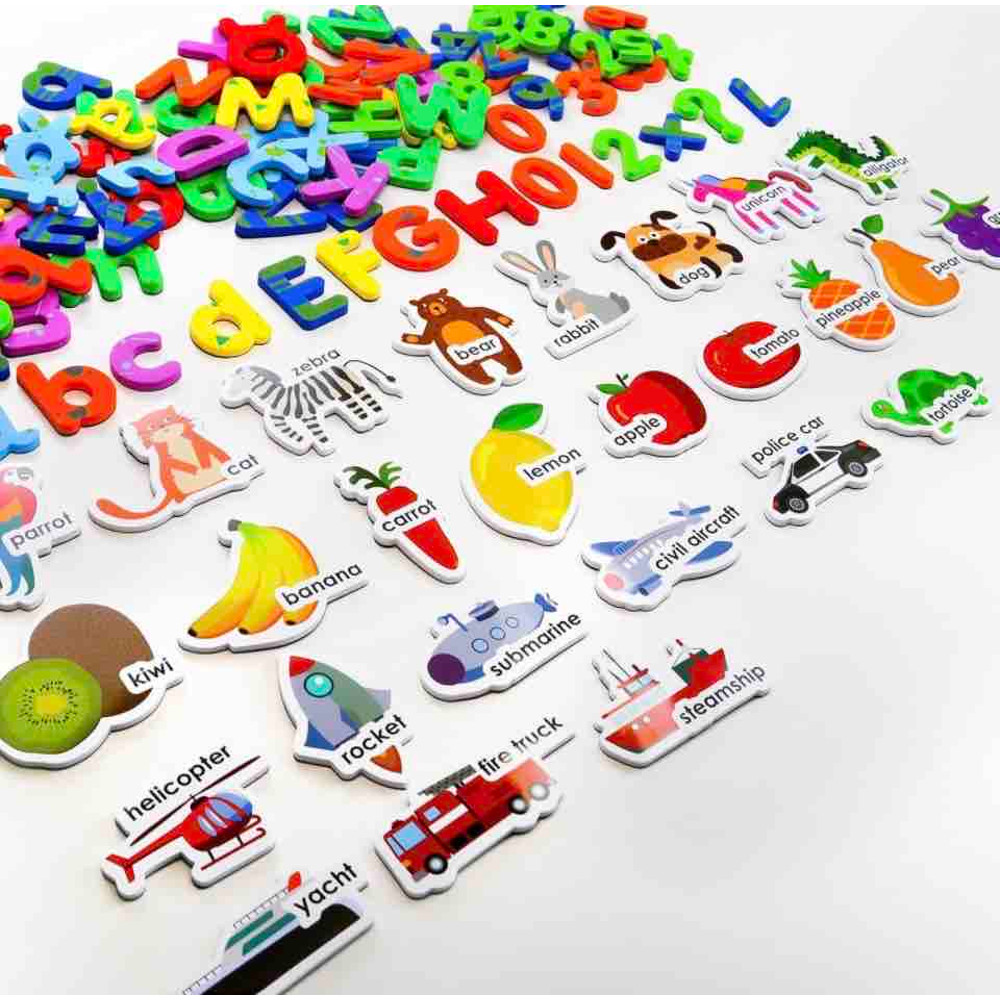 144pcs Magnetic Letters And Numbers For Toddlers ABC Learning With Fun Pattern 0