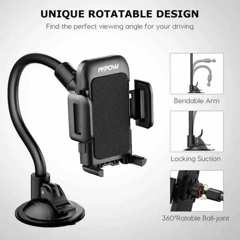 MPOW GRIP FLEX WINDSHIELD CAR MOUNT 3