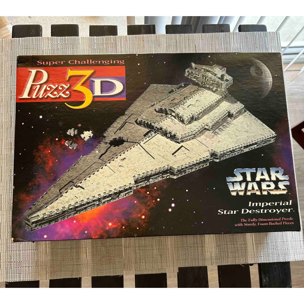 Puzz3D Star Wars Imperial Star Destroyer 3D Puzzle Milton Bradley 823 Piece USED 0