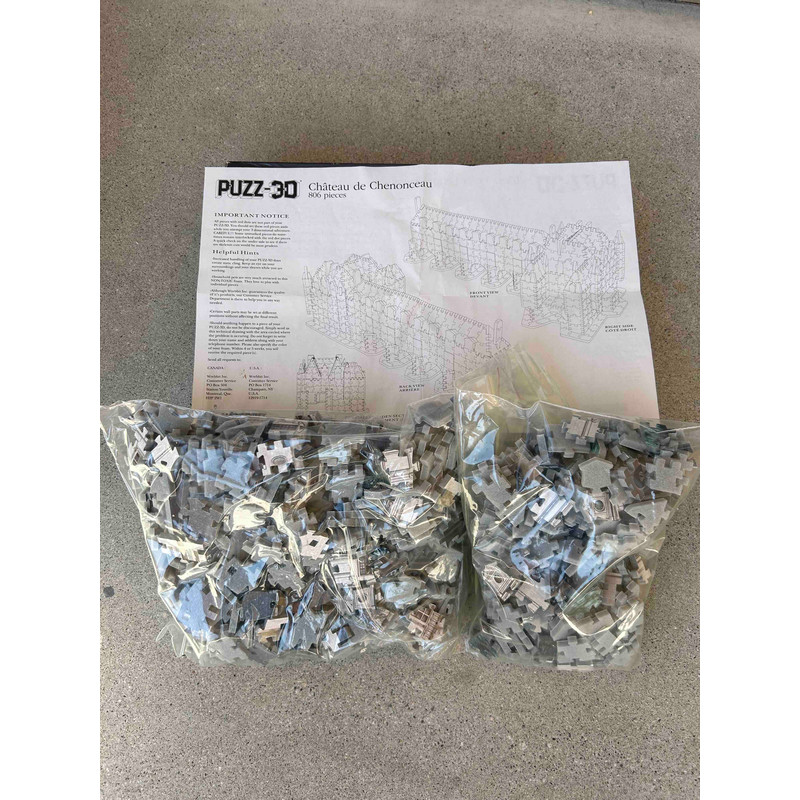 Puzz3D Jigsaw Puzzle Chateau De Chenonceau  806 Pcs USED 6