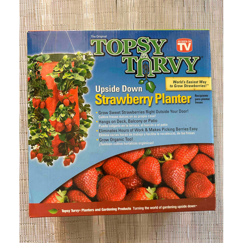 The Topsy Turvy Upside Down Hanging Strawberry Planter Veggies Herbs Too New 0
