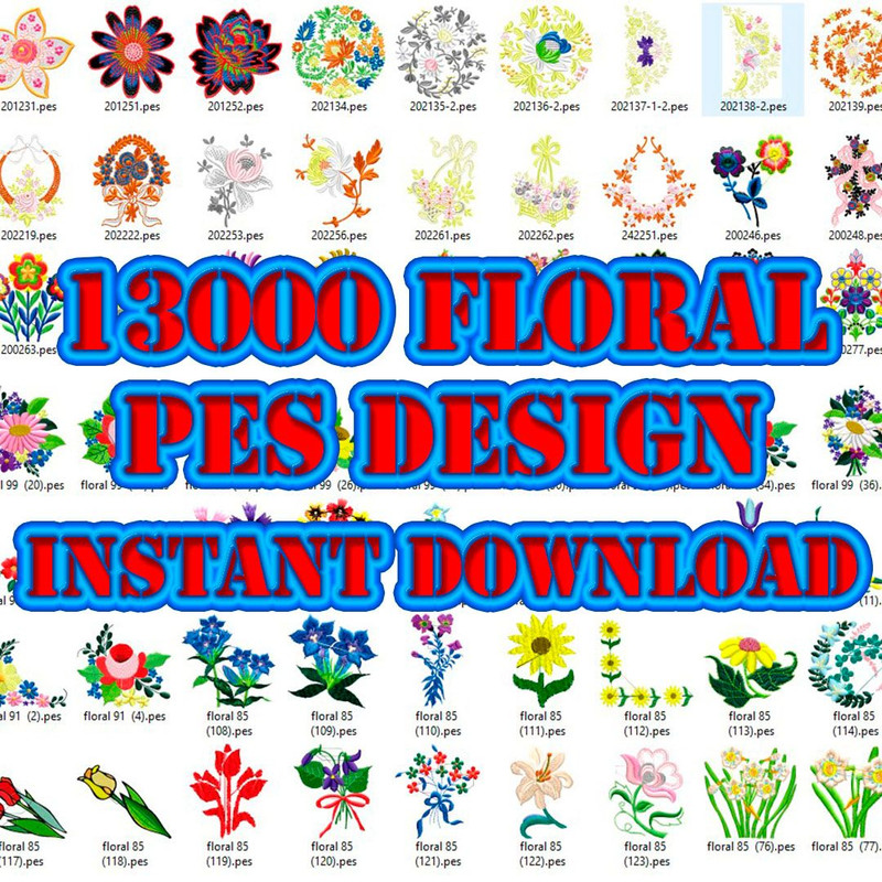 13000 Floral Embroidery Designs  13000 Cicekli Nakis Desenleri 0