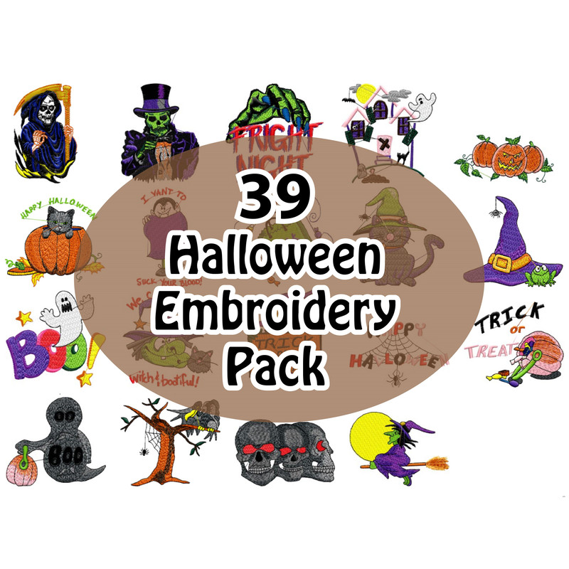 Cadilar Bayrami Nak Desenleri Paketi  39 Farkli PES Deseni  Halloween Embroidery Design Pack  39 Un 0