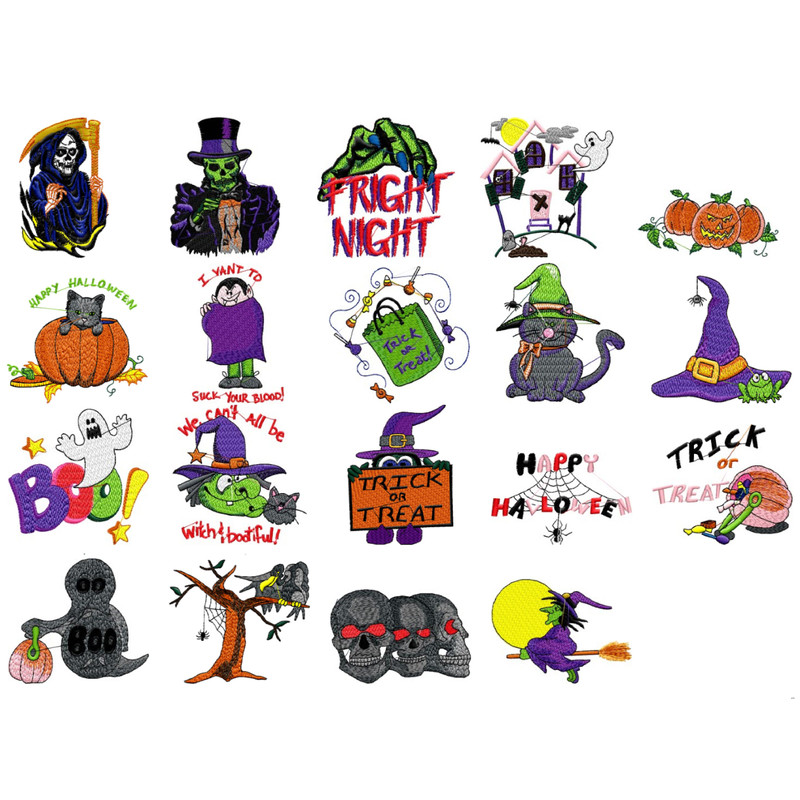 Cadilar Bayrami Nak Desenleri Paketi  39 Farkli PES Deseni  Halloween Embroidery Design Pack  39 Un 1