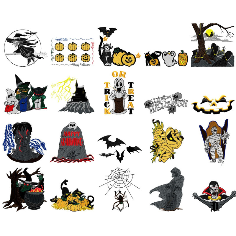 Cadilar Bayrami Nak Desenleri Paketi  39 Farkli PES Deseni  Halloween Embroidery Design Pack  39 Un 2