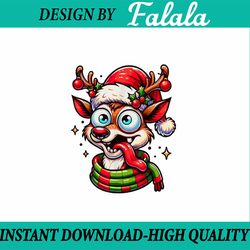 PNG ONLY Funny Xmas Santa Reindeer Red Nose Png, Christmas Santa Reindeer Png, Christmas Png, Digital Download