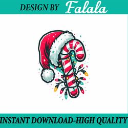 PNG ONLY Candy Cane Crew Christmas Lights Xmas Png, Candy Cane Santa Hat Png, Christmas Png, Digital Download
