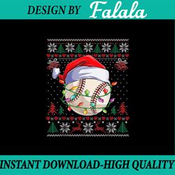 PNG ONLY Baseball Christmas Ugly Png, Funny Santa Sport Ugly Png, Christmas Png, Digital Download