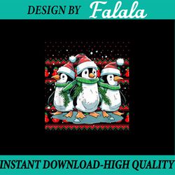 PNG ONLY Funny Ugly Sweater Penguin Santa Hat 2023 Png, Cute Penguin Christmas Png, Christmas Png, Digital Download