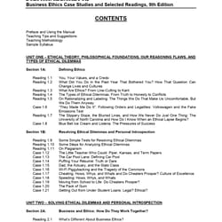 solution manual for business ethics case studies and selected readings, 9th edition by marianne m. jennings