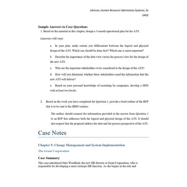 Hr Case Note Example Case Notes For Human Resource Information Systems Basics, Ap | Inspire ...