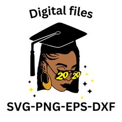 happy to graduate african girl svg
