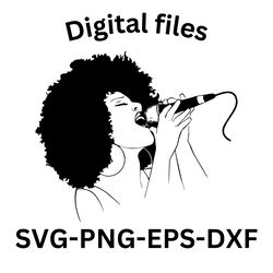 singing african girl svg