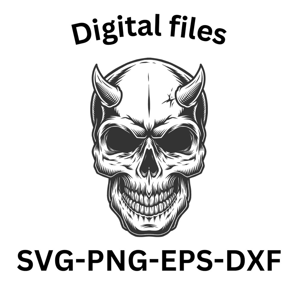 Skull With Horns Svg 0