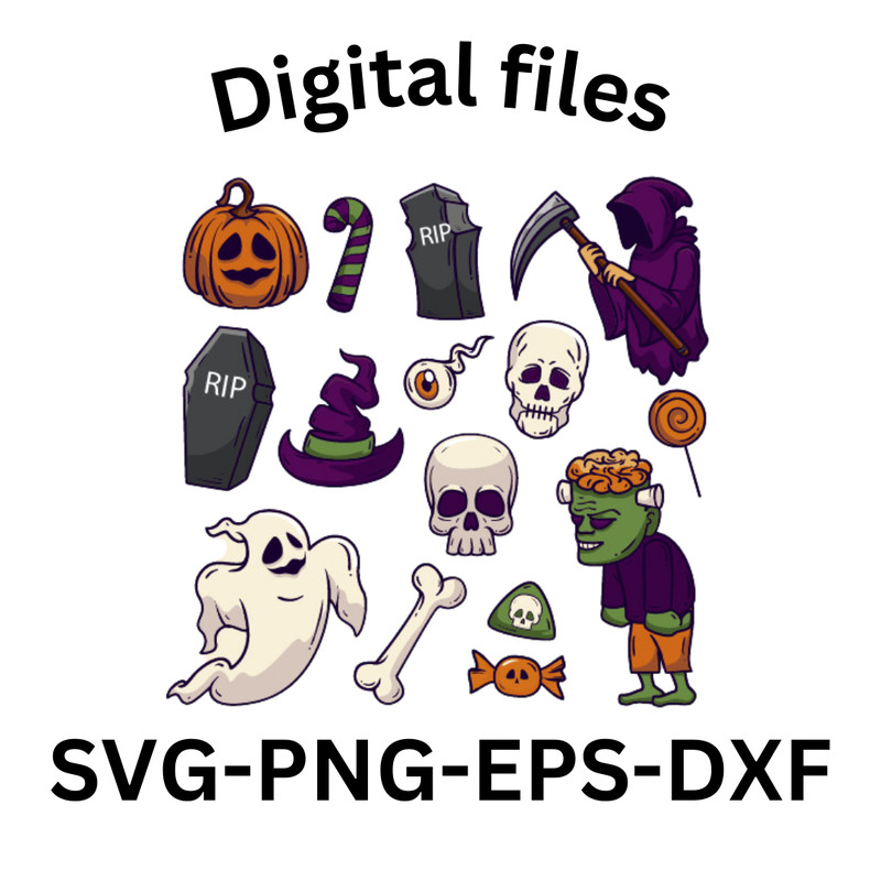 Halloween Icons Set Elements Collection Svg 0