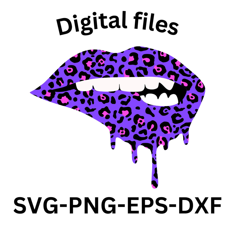 Leopard Lips Bite Dripp Svg 0