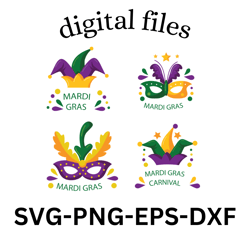 mardi gras svg digital file