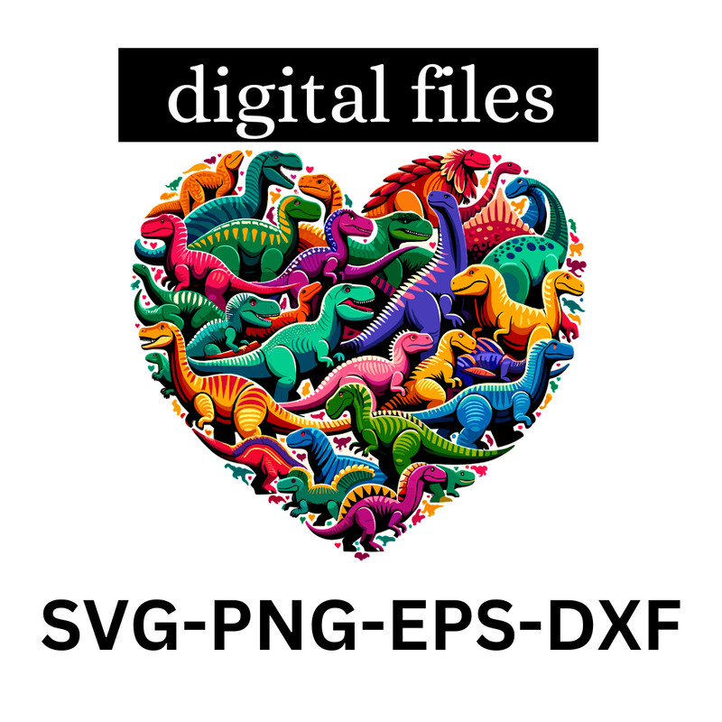 Dinosaurs Love Digital File 0