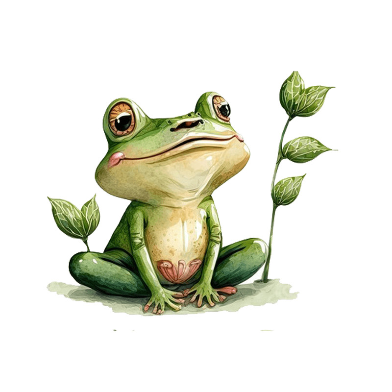 Beautifull Little Frog Small Baby Water Color Frogs Water Color Frogs 0