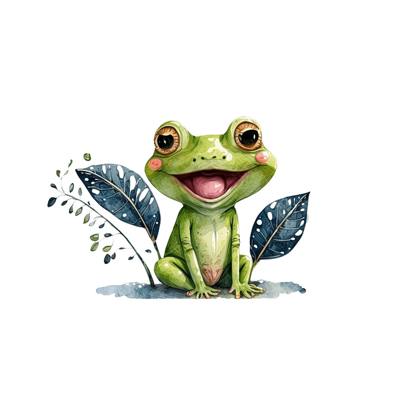 Beautifull Little Frog Small Baby Water Color Frogs Water Color Frogs 3