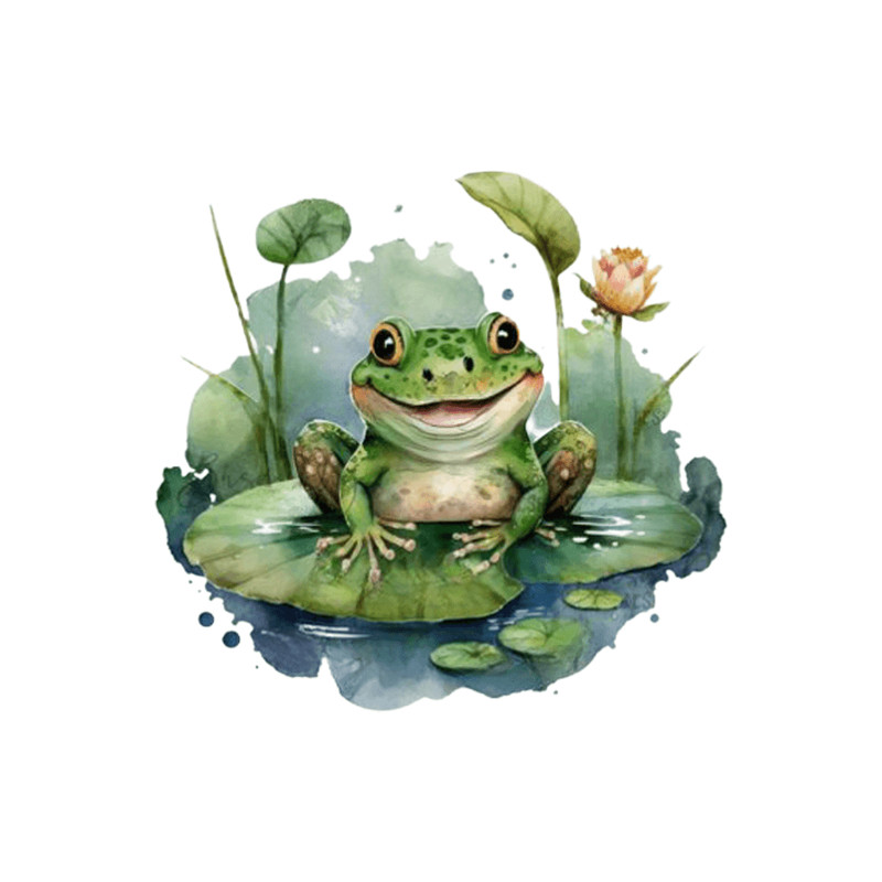 Beautifull Little Frog Small Baby Water Color Frogs Water Color Frogs 4