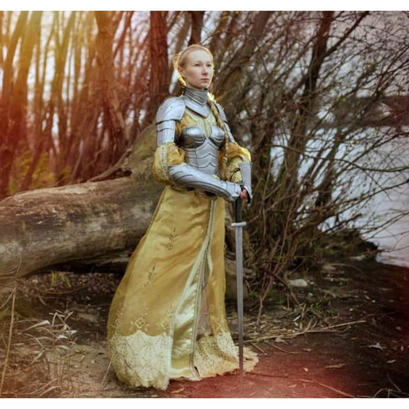 Medieval Warrior Female Armor  Fantasy Antique Lady Armor  Knight Woman Fully Functional LarpCospla 6
