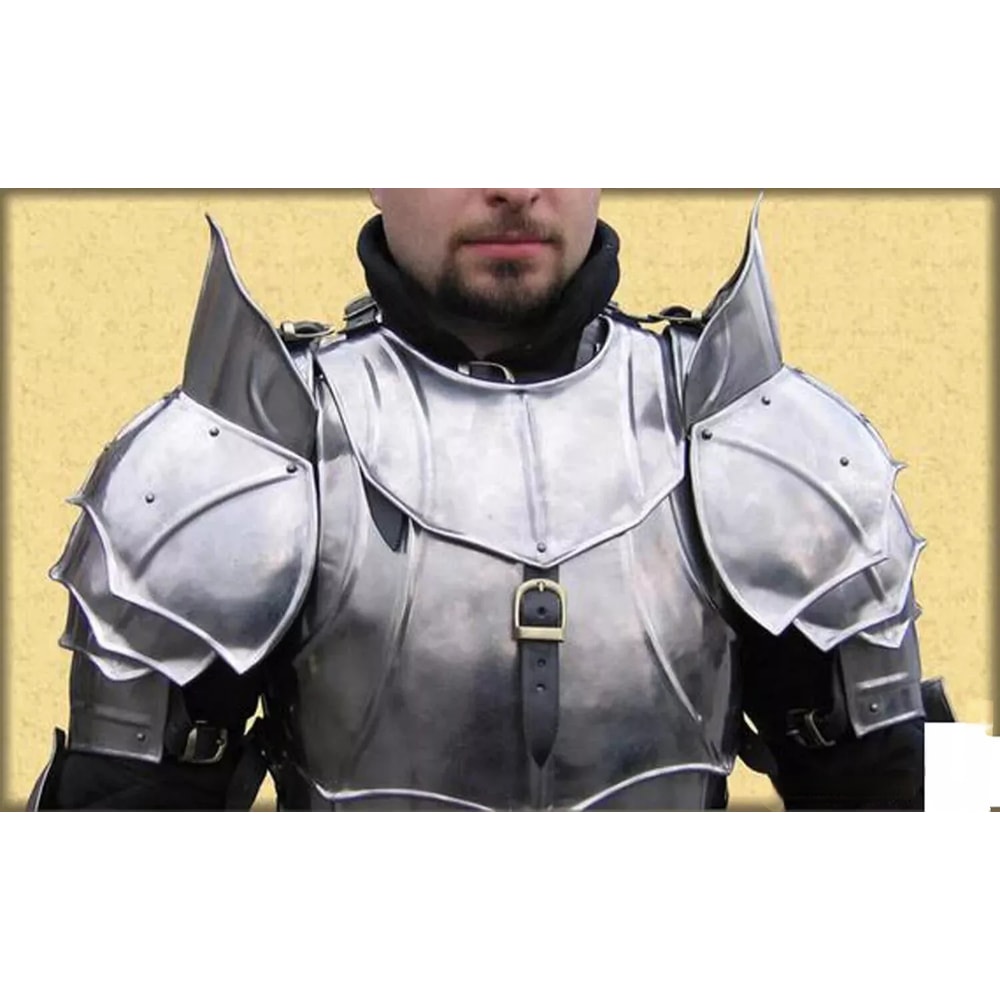 Medieval Gorget With Pauldrons Armor Fantasy Knight Gorget With Shoulder Set Fully Functional Cosp 2