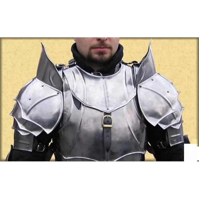 Medieval Gorget With Pauldrons Armor Fantasy Knight Gorget With Shoulder Set Fully Functional Cosp 2