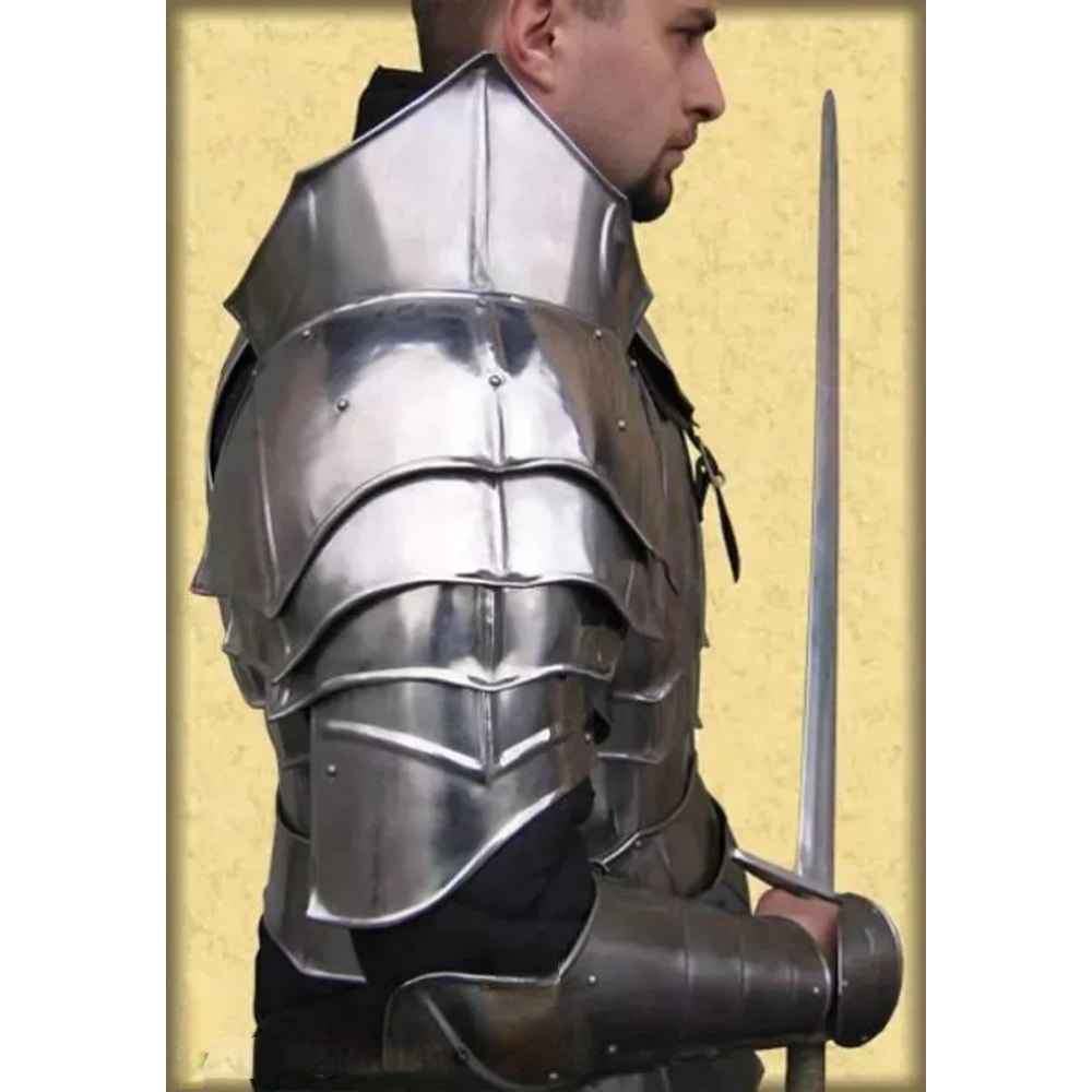 Medieval Gorget With Pauldrons Armor Fantasy Knight Gorget With Shoulder Set Fully Functional Cosp 3