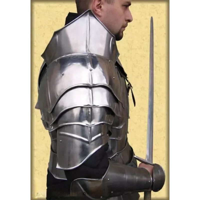 Medieval Gorget With Pauldrons Armor Fantasy Knight Gorget With Shoulder Set Fully Functional Cosp 3