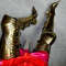 ScaSteel Medieval Knight Full Legs Armor Fantasy Silver Brass Antique Fully Functional Costume 0