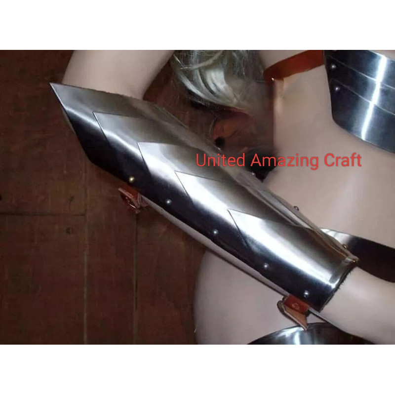 Medieval Knight German Female Costume Steel Armor Fantasy Lady Cuirass Larp Set 7