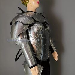 medieval knight lady armor, female armor costume, cosplay, sca, larp armor.
