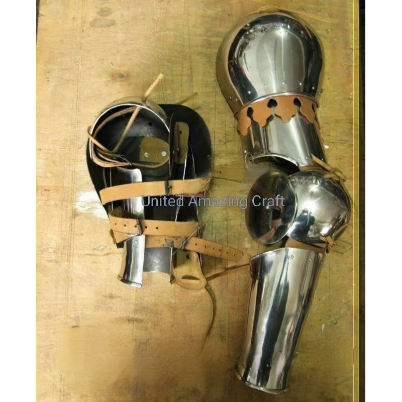 Medieval Knight Steel Full Arm Gothic Armor Shoulder Replica 20 Gauge Larp 6