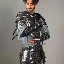 knight warrior medieval sca, cosplay armor, fully functional antique larp costume