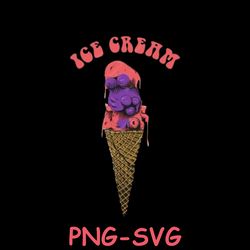 ice cream outline svg cut file triple ice cream cone summer party beach cute dessert food clipart cricut vinyl png svg