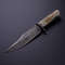 CUSTOM HANDMADE BEAUTIFUL HUNTER KNIFE WITH DAMASCUS STEEL BLADE LEATHER SHEATH 1