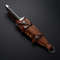 CUSTOM HANDMADE BEAUTIFULL DAGGER KNIFE LEATHER SHEATH 2