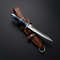 CUSTOM HANDMADE BEAUTIFUL D2 TOOL STEEL HUNTING KNIFE WITH LEATHER SHEATH 0