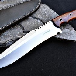 custom handmade premium blanca peak fighter bowie c made d2 steel survival machete knife