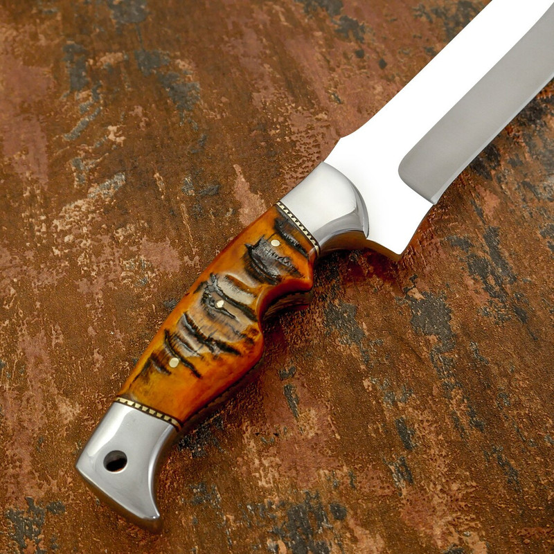 Custom Handmade Beautiful D2 Steel Hunting  Kitchen Knife gift For Himher 4