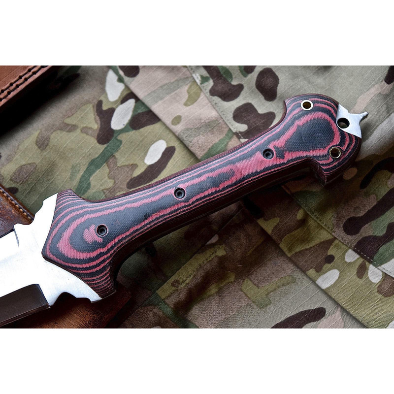 D2 Steel Short Sword With Beautiful Micarta Handle Included Leather SheathOn Every Happy Occasion B 3