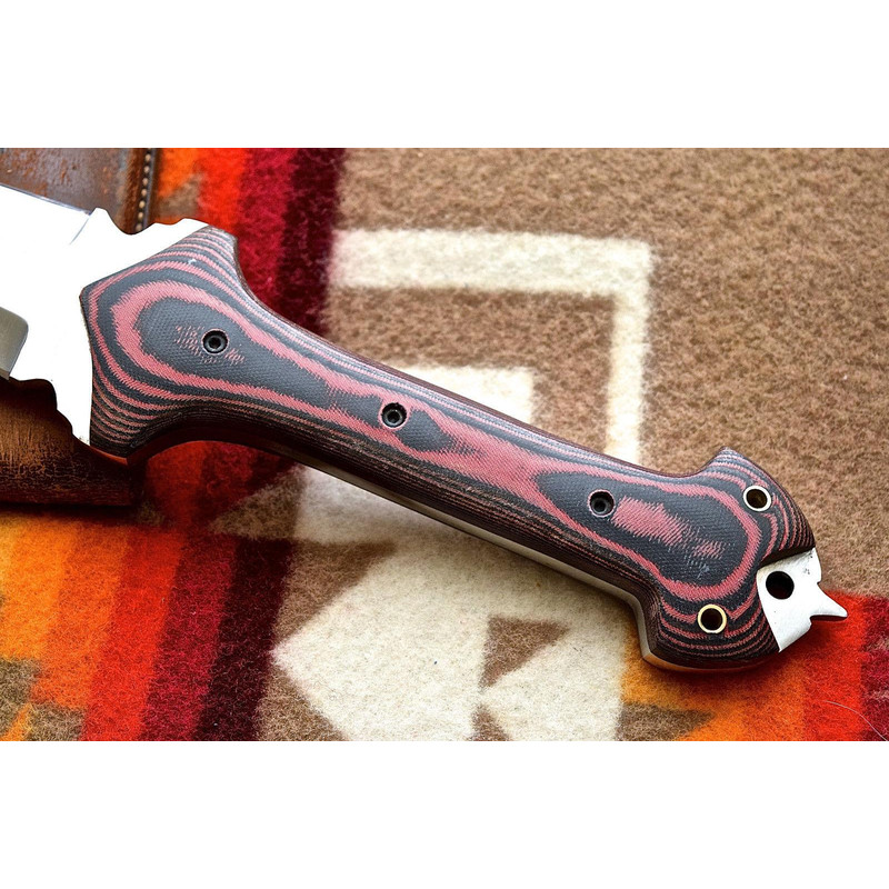 D2 Steel Short Sword With Beautiful Micarta Handle Included Leather SheathOn Every Happy Occasion B 7