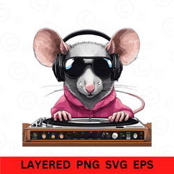 mouse is dj svg, png, eps