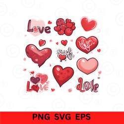 sticker of love png , svg , eps