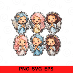 sticker of angels png , svg , eps