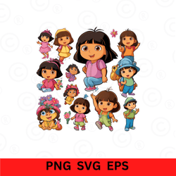 sticker of dora png , svg , eps