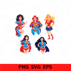 sticker of superwomen png , svg , eps