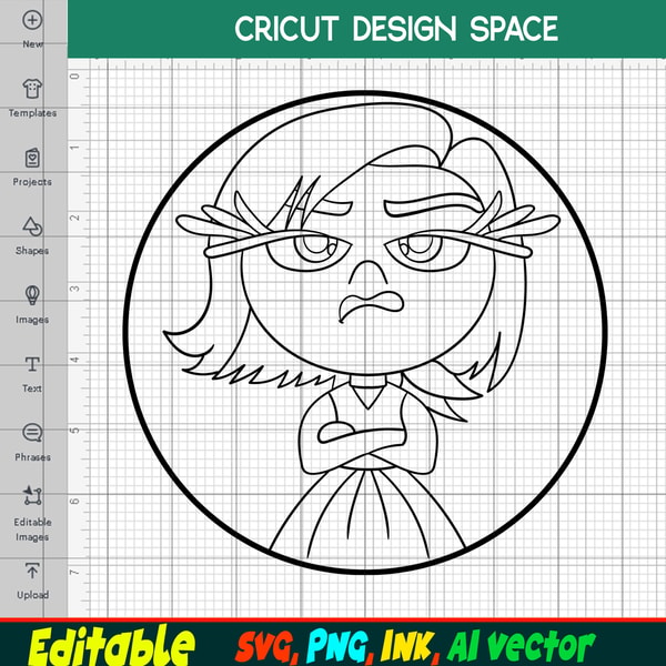 Editable Disgust Sticker SVG, Inside out 2 Anxiety ,Disgust | Inspire ...