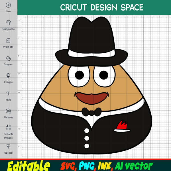 Pou To Color Editable Pou SVG, Pou Png, Coloring Pages Creepy Pou Printab - Inspire ...